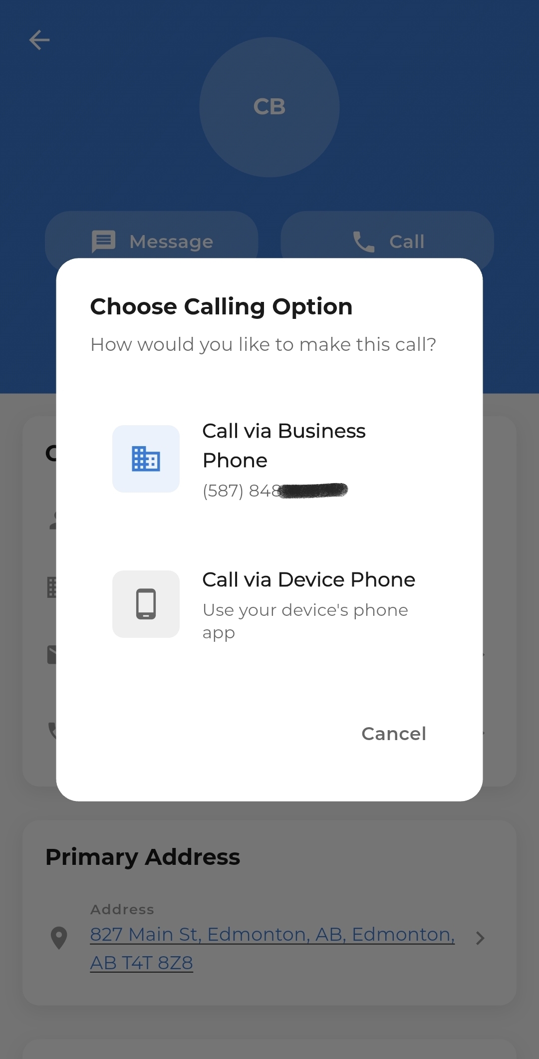 Shyft Pro mobile app business caller ID feature for professional customer calls